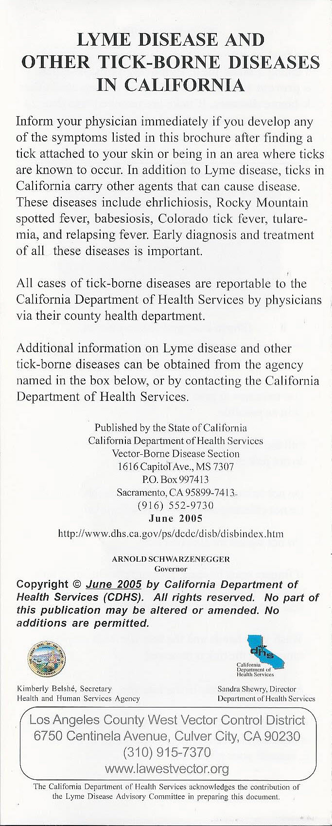 Lyme Disease Brochure